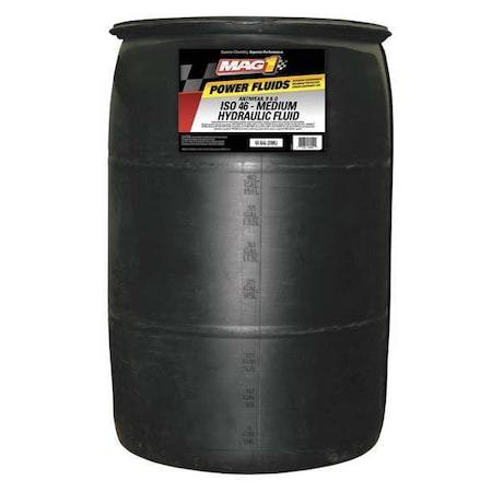 55 gal Drum, Hydraulic Oil, 46 ISO Viscosity, Not Specified SAE MPN:MAG00468