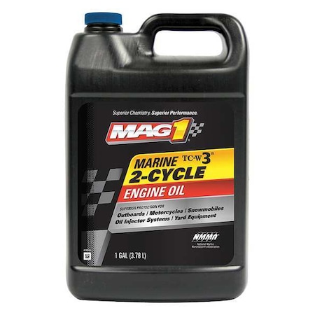 2-Cycle Synthetic Blend Marine Motor Oil, TC-W3 certified, Blue, 1 Gal. MPN:MAG60136