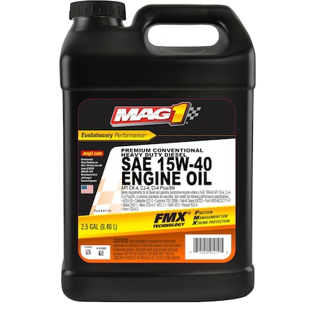 Diesel Engine Oil15W-40, Conventnl, 2.5gal MPN:MAG61170