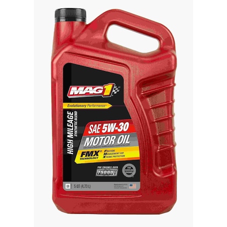 Engine Oil, Hi Mileage, 5W-30, 5 Qt. MPN:MAG66732