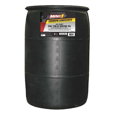 Diesel Engine Oil, 15W-40, Conventnl, 55gal MPN:MAG67983