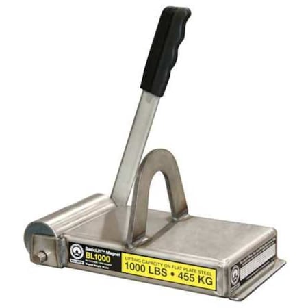 Lifting Magnet, 1000 lb Cap, 9-1/2 In OAL MPN:BL1000