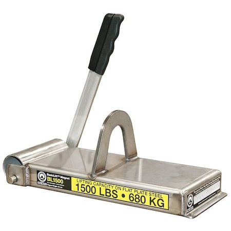 Lifting Magnet, 1500 lb Cap, 13-3/4 In OAL MPN:BL1500
