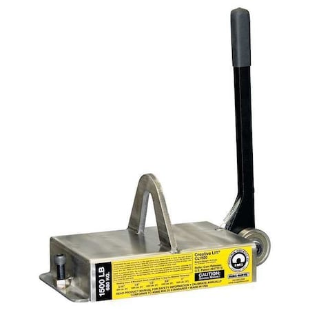 Lifting Magnet, 2200 lb Flat Cap, 11 1/4