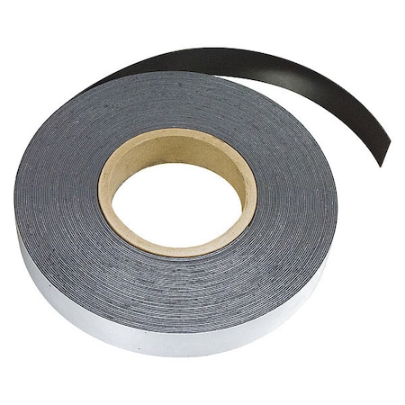 Flexible Magnet Strip, w/Adhesive, 100ft L MPN:MRA060X0100X100