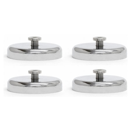 Plated Cup Magnet w/T-Slot Stud, Ma, PK4 MPN:MX1500RKHS4PK