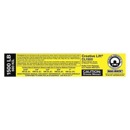 Replacement Capacity Sticker MPN:900189
