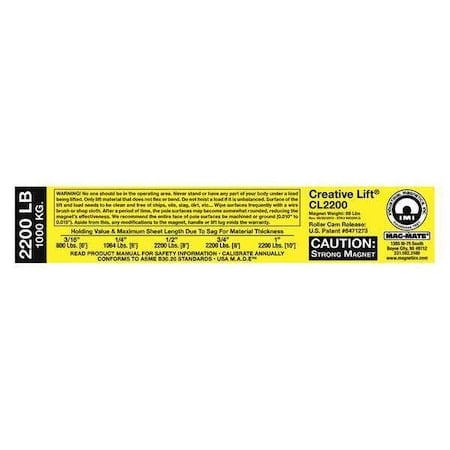 Replacement Capacity Sticker MPN:900204