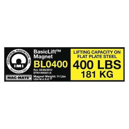 Replacement Capacity Sticker MPN:900221