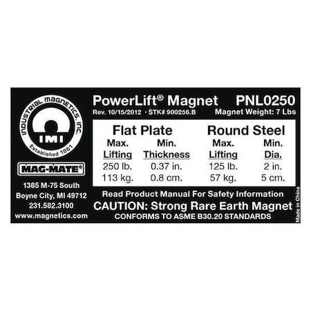 Replacement Capacity Sticker MPN:900256