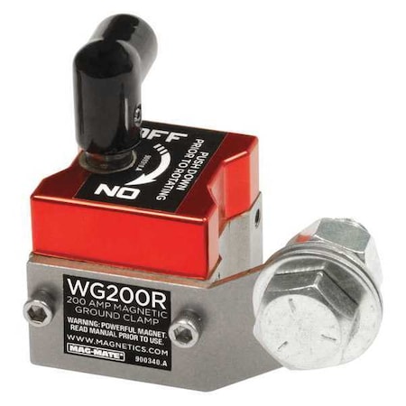 Magnetic Weld Ground, 2-7/8x2-3/4in, 150lb MPN:WG200R