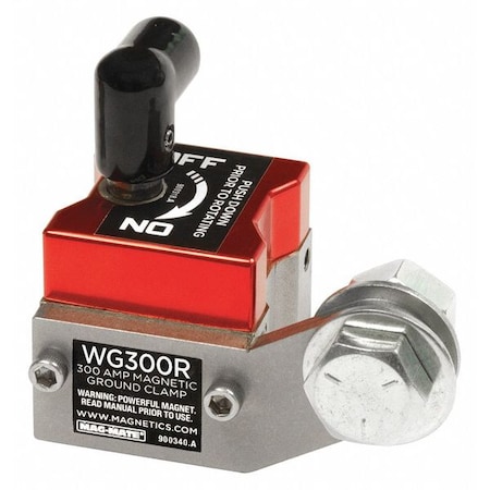 Magnetic Weld Ground, 2-7/8x2-3/4in, 150lb MPN:WG300R