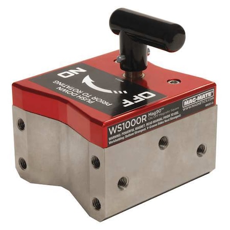 Magnetic Weld Square, 4-1/4x3in, 1000lb MPN:WS1000R