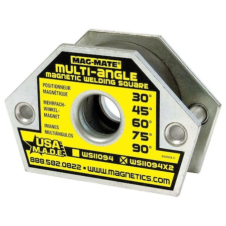 Magnetic Weld Square, 4-3/8x3in, 110lb MPN:WS11094x2