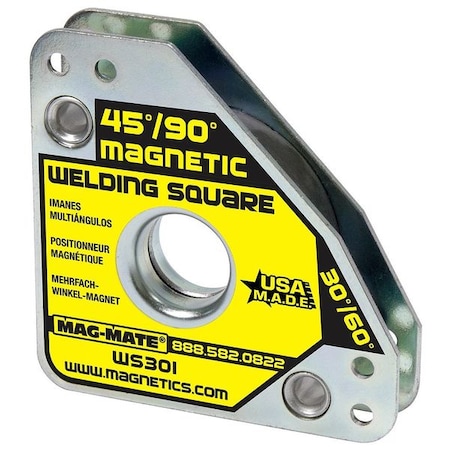 Magnetic Weld Square, 3-3/4x3/4in, 60lb MPN:WS301