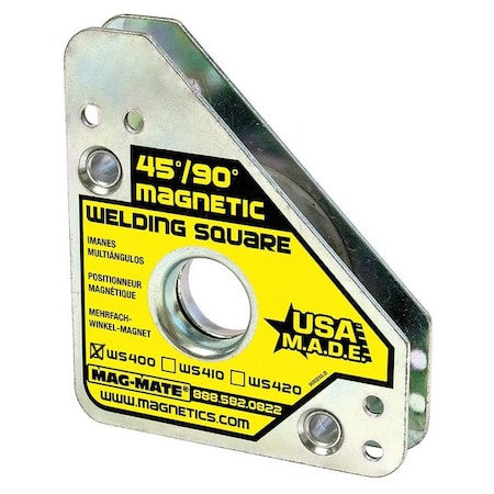 Magnetic Weld Square, 3-3/4x4-3/8in, 75lb MPN:WS400