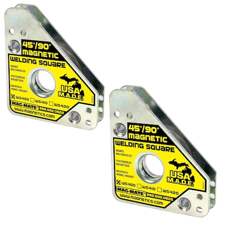 Magnetic Welding Square Holds 75 lb, PK2 MPN:WS400PK02