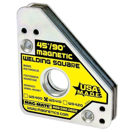Magnetic Weld Square, 3-3/4x4-3/8in, 75lb MPN:WS410