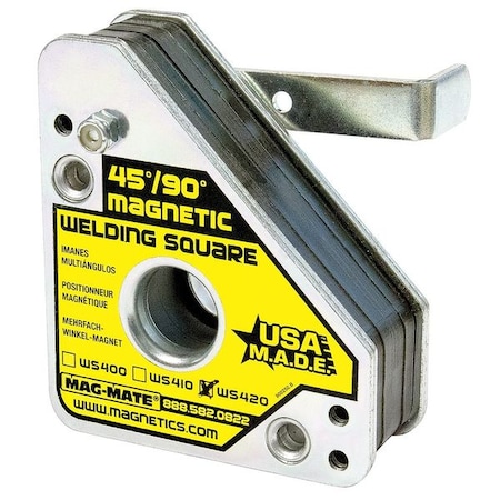 Magnetic Weld Square, 3-3/4x4-3/8in, 150lb MPN:WS420
