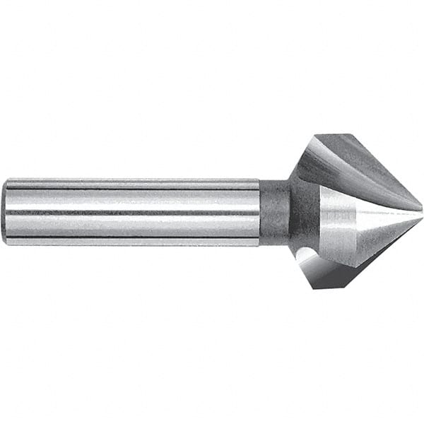 Countersink: 25.4000 mm Head Dia, 82.00 deg Included Angle, 3 Flute, Cobalt Steel, Right Hand Cut MPN:84434254000