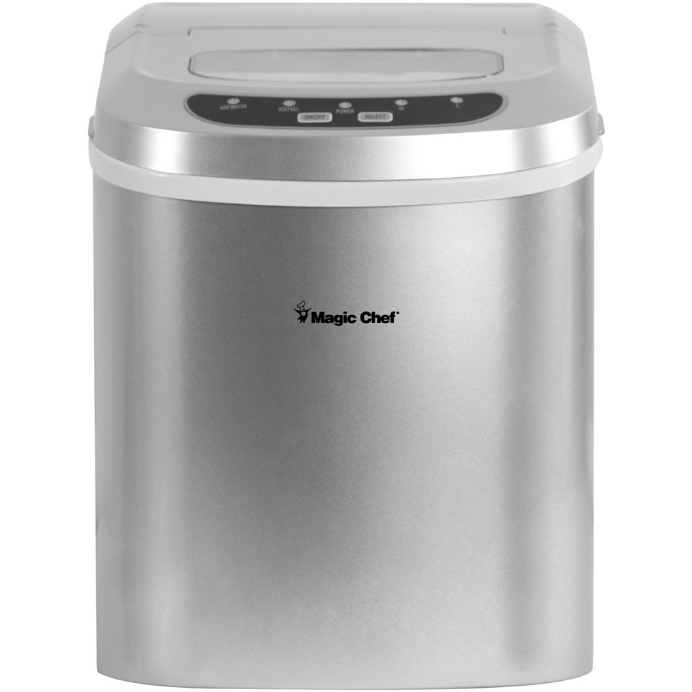 Magic Chef 27 Lb Portable Ice Maker, Silver MPN:MCIM22SV