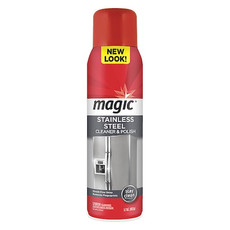 Stainless Steel Cleaner, 17 oz, Aerosol Spray Can, Ready to Use, Unscented MPN:3062
