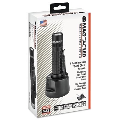 Maglite Led Mag Tac Rechargeable Plain Bezel MPN:TRM1RE4