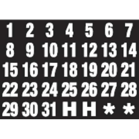 Magnetic Heading Numbers, 1 in.W x 1 in.H MPN:FH-37