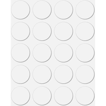 Magnetic Round Indicators, White, PK20 MPN:FI-121