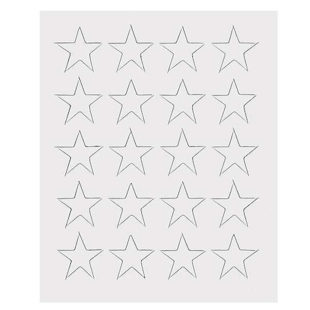 Magnetic Stars, 3/4 In. W, White, PK20 MPN:FI-521