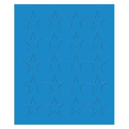 Magnetic Stars, 3/4 In. W, Blue, PK20 MPN:FI-525
