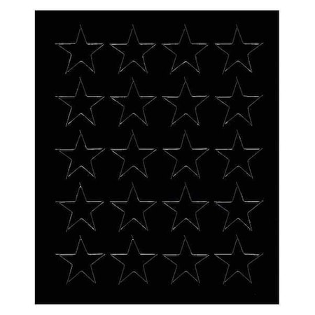 Magnetic Stars, 3/4 In. W, Black, PK20 MPN:FI-527