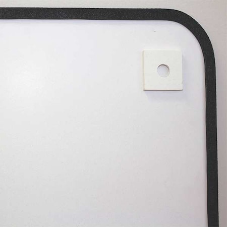 Dry Erase Board, Steel, 24 in, 36 in, Vinyl Frame, Blue/White, Gloss MPN:WOW-2436