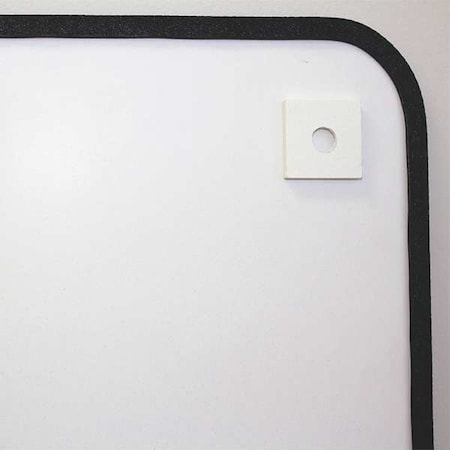 Dry Erase Board, Steel, 36 in, 48 in, Vinyl Frame, Blue/White, Gloss MPN:WOW-3648
