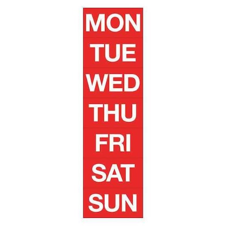Day of the Week, White/Red MPN:FH-23
