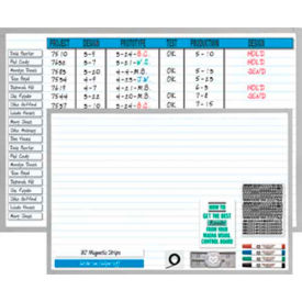 Magna Visual® Porcelain Dry Erase Board w/Horizontal Lines & Planning Kit 36