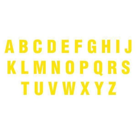 Die Cut Letter Magnet, Yellow, 1-1/2, PK108 MPN:DCA-152