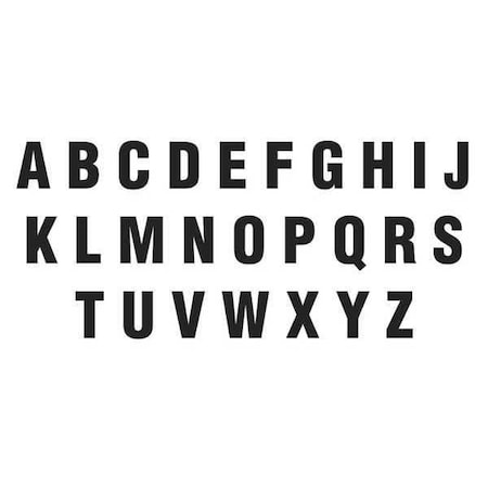 Die Cut Letter Magnets, Black, 3