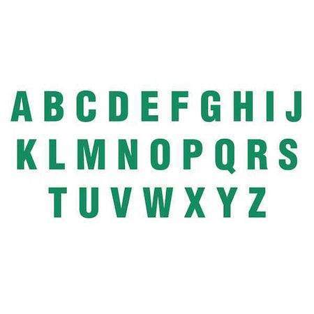 Die Cut Letter Magnets, Green, 6