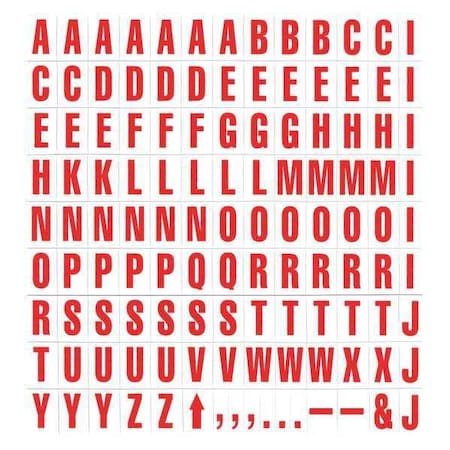 Letters, Red/White, 120, 3/4