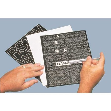 Press On Black Vinyl Letters/Numbers, 1/4 MPN:SS25-B