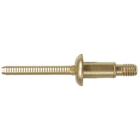 Blind Rivet, Dome Head, 1/4 in Dia., 23/32 in L, Steel Body, 25 PK MPN:MBP-R8-M9-PKT
