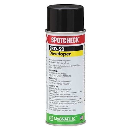 Dye Penetrant Developer, 11.6 oz, Aerosol Spray Can, White MPN:SKD-S2