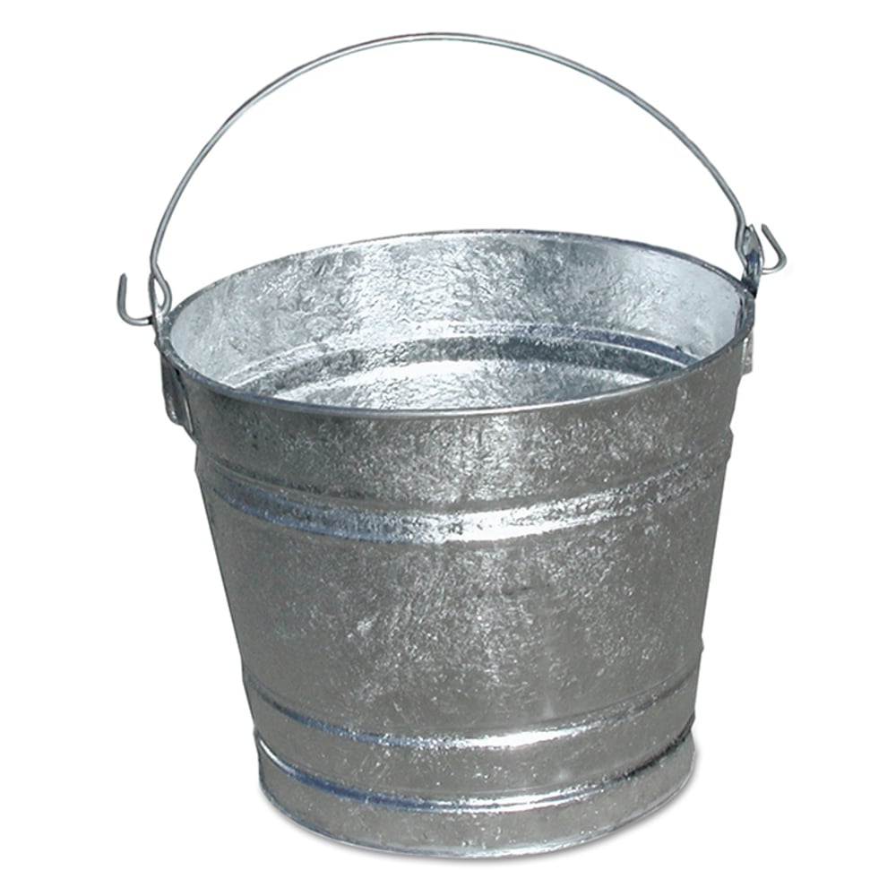 Magnolia Brush Galvanized Steel Pail, 12-1/4in x 13-1/4in, Silver MPN:455-20PAIL