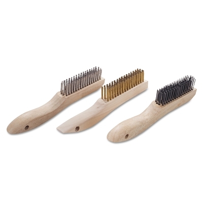 Shoe Handle Brass Wirebrush MPN:4-SB