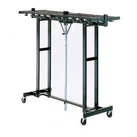 Hook Style Folding Coat Rack with 40 Triple Prong Hooks Capacity 120 Coats MR611K-BK