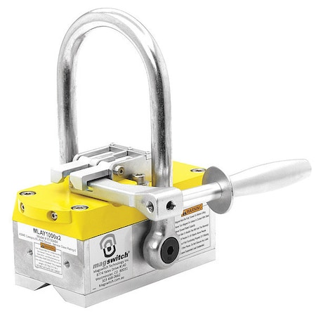 Lifting Magnet, 2733 lb. Max. Pull, Steel MPN:8100484