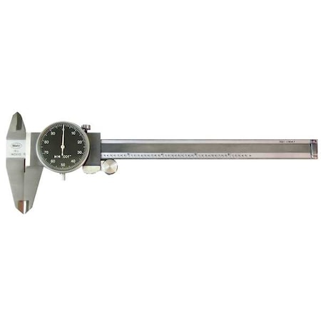 Dial Caliper, 0-6 In, 0.001 In Grad, Black MPN:4107900