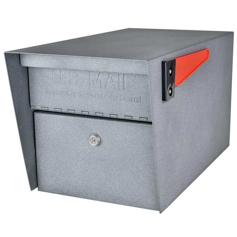 Mail Boss Mail Manager Locking Security Mailbox, 11-1/4inH x 10-3/4inW x 21inD, Granite MPN:7505