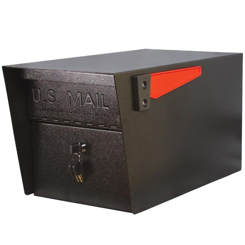 Mail Boss Mail Manager Locking Mailbox, 11 1/4inH x 10 3/4inW x 21inD, Black MPN:7506